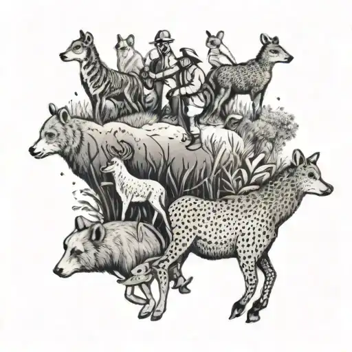 A Hr Manager Leading A Group Of Animals On A Nature Hike