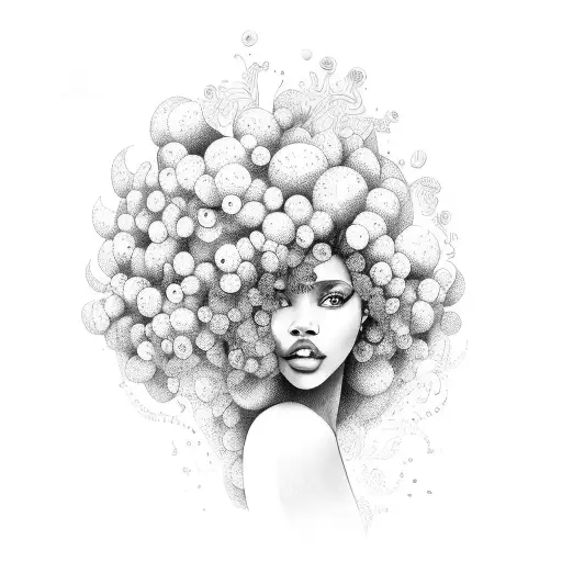Afro Hair Beautiful Woman