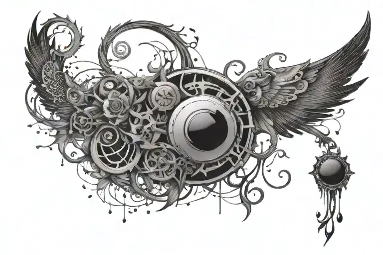 Create A Tattoo Inspired By Dark Rituals With A Techno Music Twist