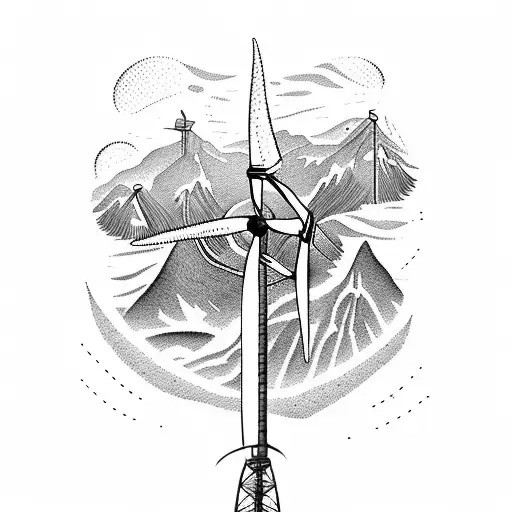 Wind Turbines Mountain