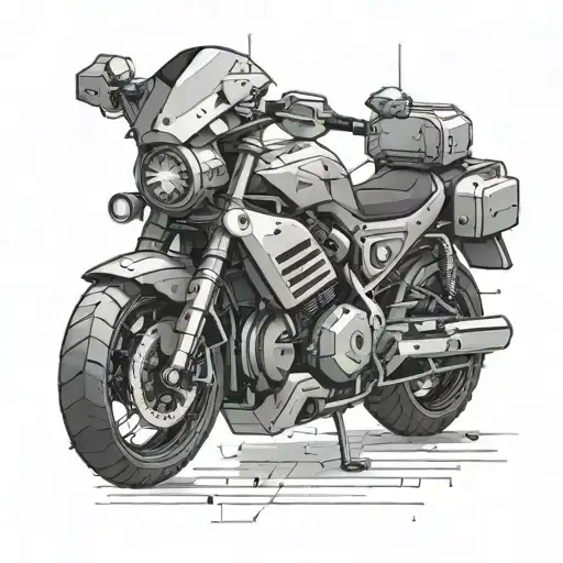 A Futuristic Cyberpunk Motorcycle Design With Tech Elements