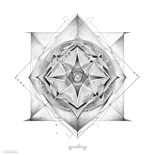 Geometry With Leo Sign And Mandala