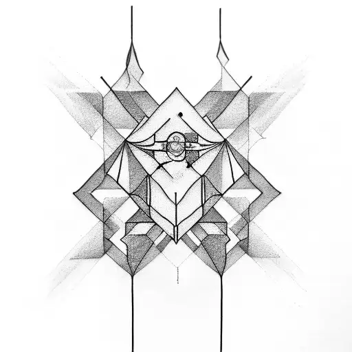 Create A Tattoo Design That Combines Geometric Shapes With The Concept Of Healing And Therapy