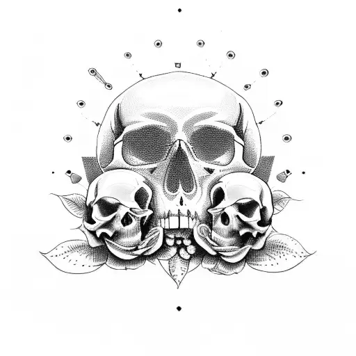 Memento Mori With Skull And Roses