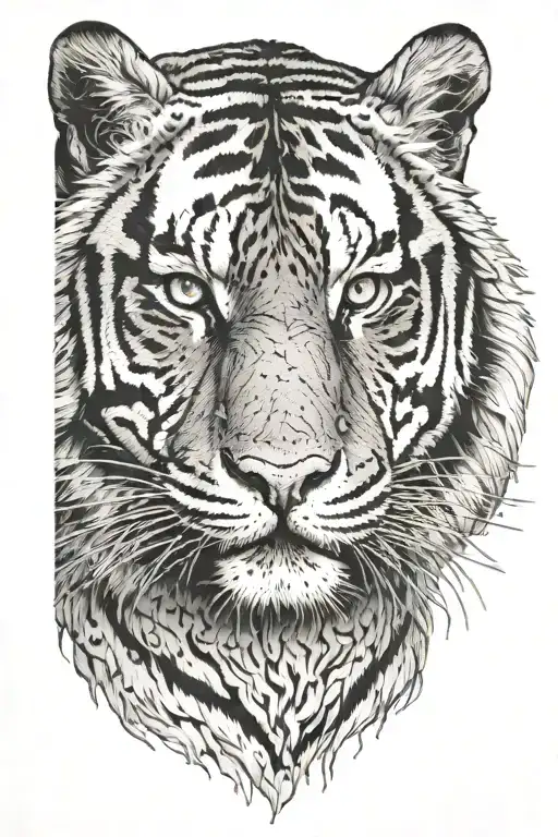 Realistic Tiger Face