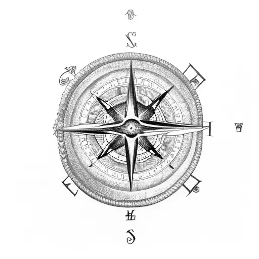 Snake With Eyes And Compass