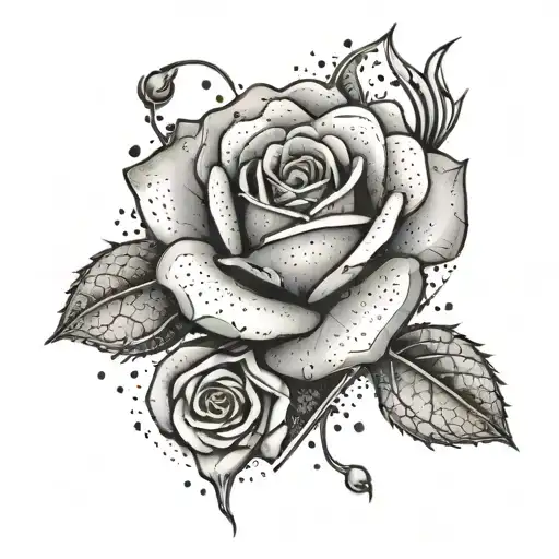 A Heart-shaped Target With Bullet Holes Forming A Rose Pattern