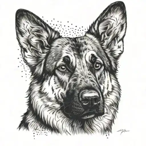 German Shepherd Face
