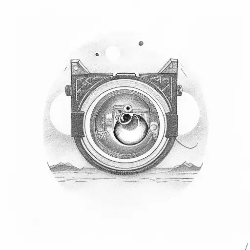 A Videography Camera With A Moon As The Lens