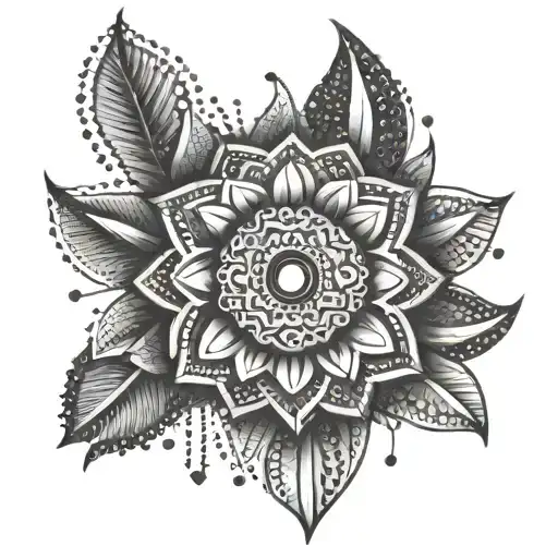 Combine Elements Of Traditional Indian Jewelry And South African Beadwork In A Mandala Tattoo Design