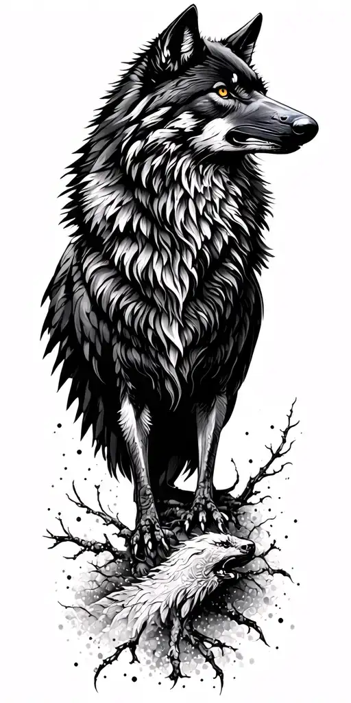 Wolf And Raven