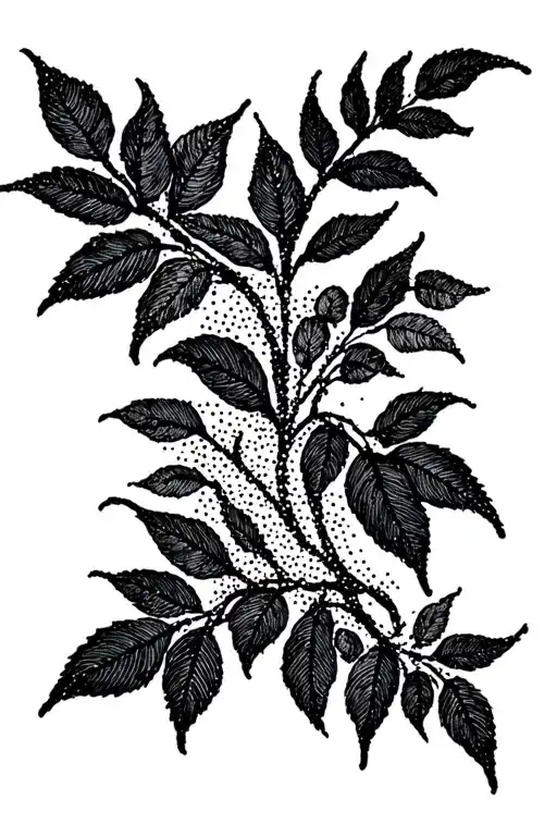 Willow Vine Dotwork Dark