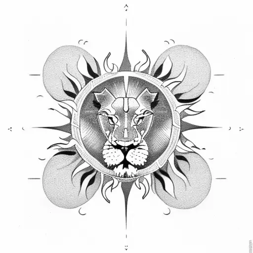Lion Cross Sun