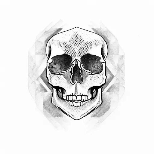 Skull And Human Face