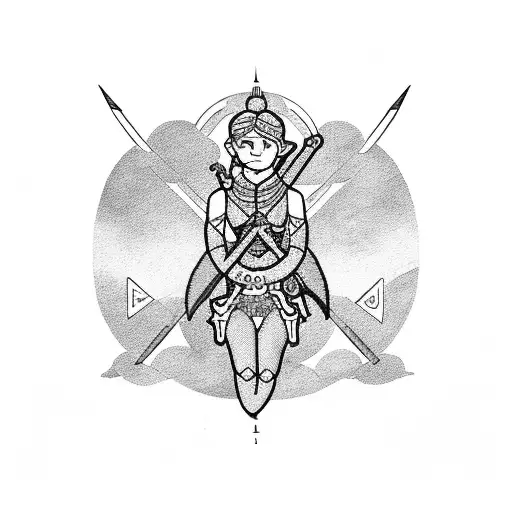 Archer With Balance Zodiac Symboll
