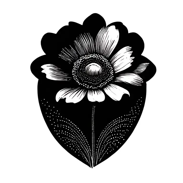 Small Geometric Lines With Flower