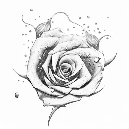 Sword Transforming To Swirling Roses Simple