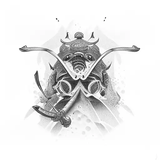 A Detailed Katana That Is Minimal And Artistic