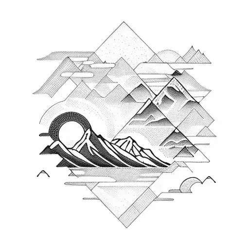 Mountain Beach Sunrise Sunset