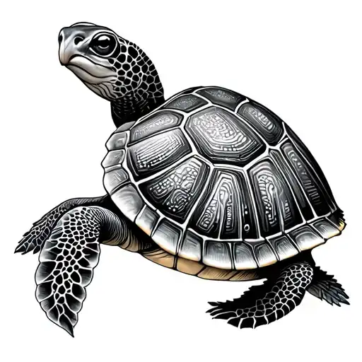 Turtle Swimming Gracefully