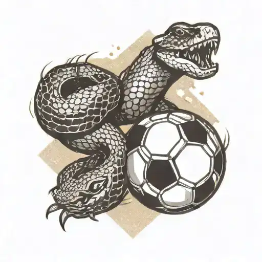 Soccer Ball And Boxing Fire Snake
