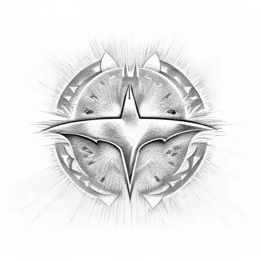 Batman With Black Sun Logo