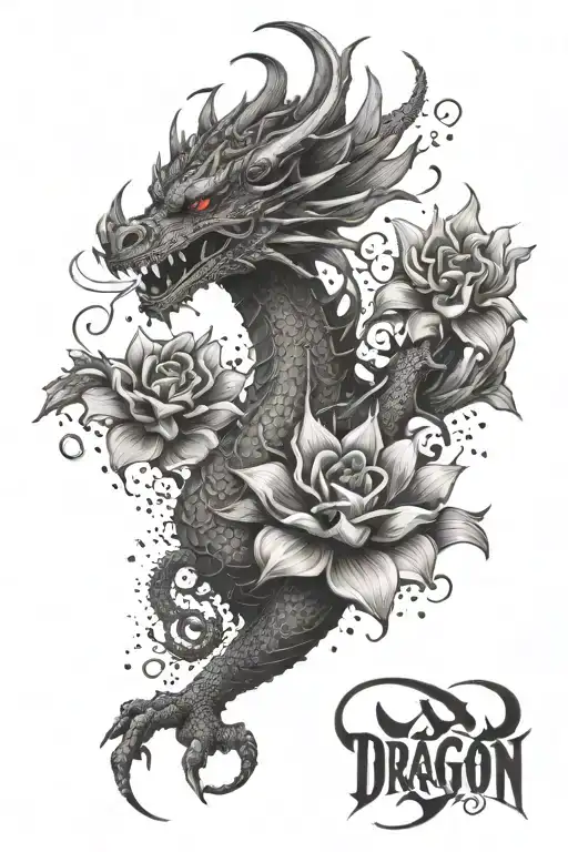 Dragon With Devil Flower