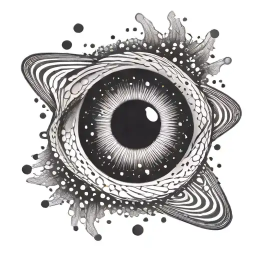 Galaxy Black Hole Eye Looking