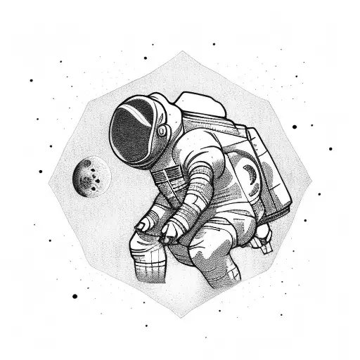 Astronaut With Stars