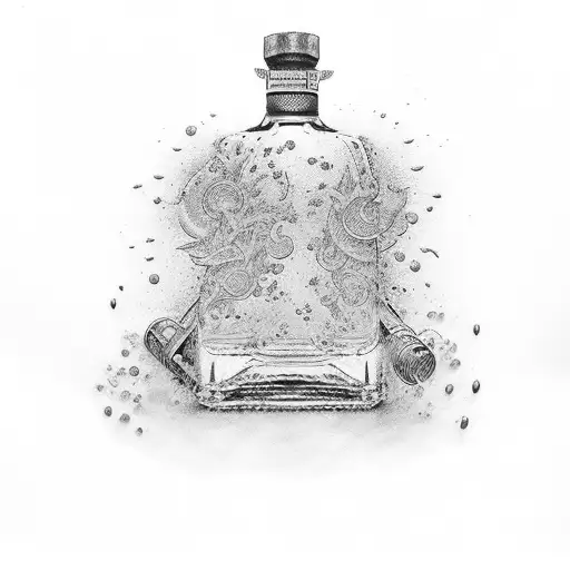 Gun Shooting Liquor Bottle