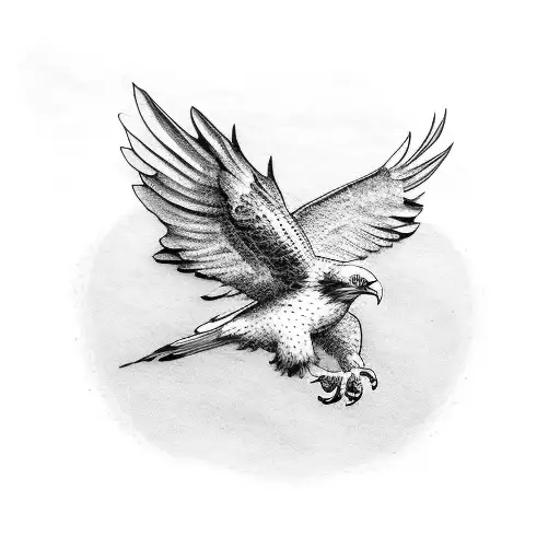 Boy Holding An Eagle