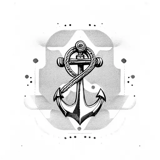 Fine Ornamented Anchor With A Cyberpunk Feel