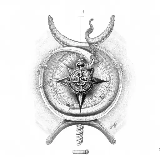 Stethoscope With Serpent And Compass