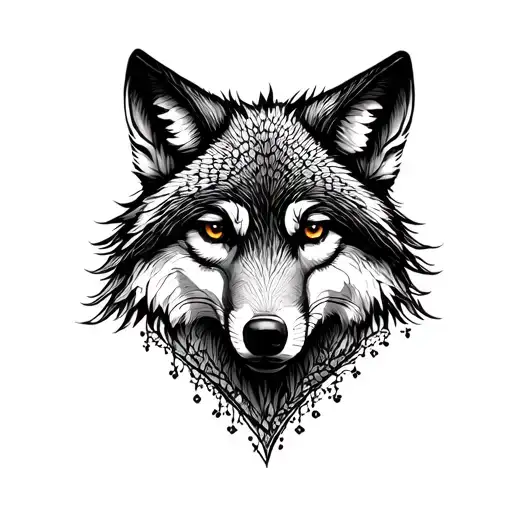 A Mix Of Fox And Wolf With Forest Shadows