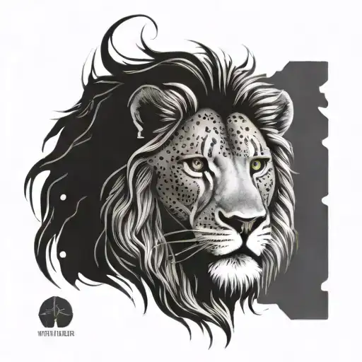 Lion And Zodiac Sign Lion Face One Eye