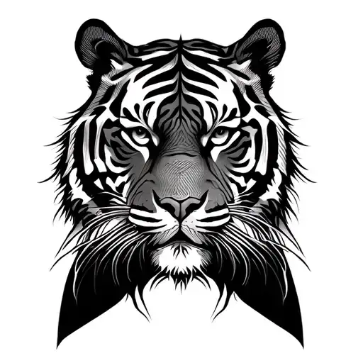 Geometrical Tiger Head