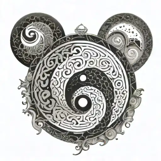 Combine A Yin Yang Symbol With A Labyrinth To Represent The Complexity Of The Mind