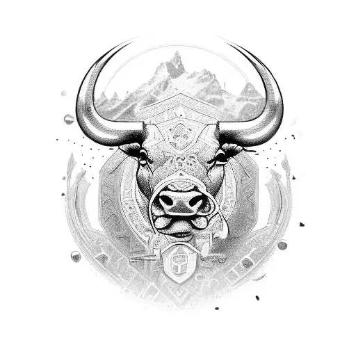 Bull With Diamond Head