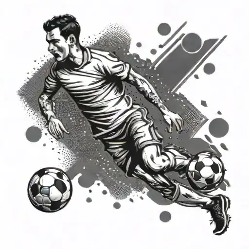 A Soccer Player Running Out Onto The Pitch