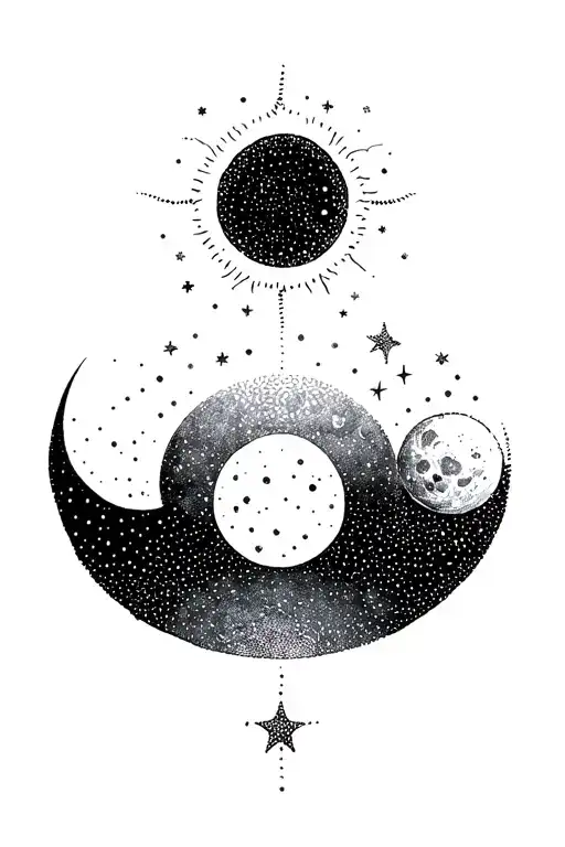 Stars Sun And Moon Phases