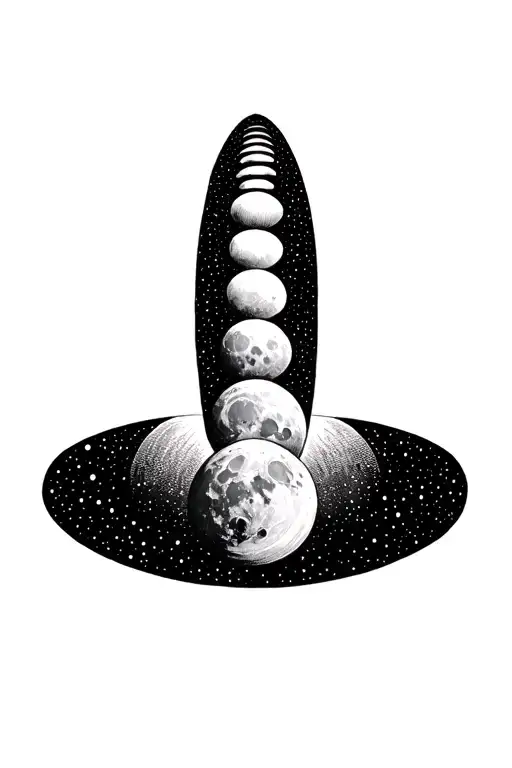 Moon Phases Vertically