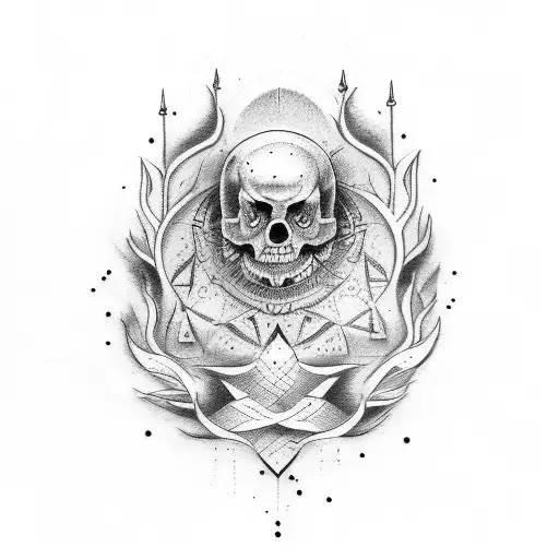 Tattoo With Word Die And Blood Liliy