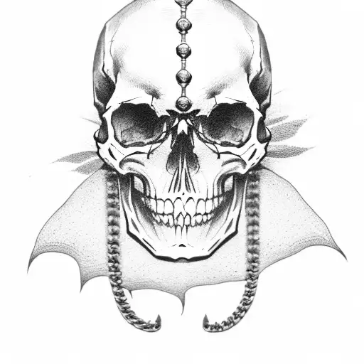 Skull Pirate With Neck Chain