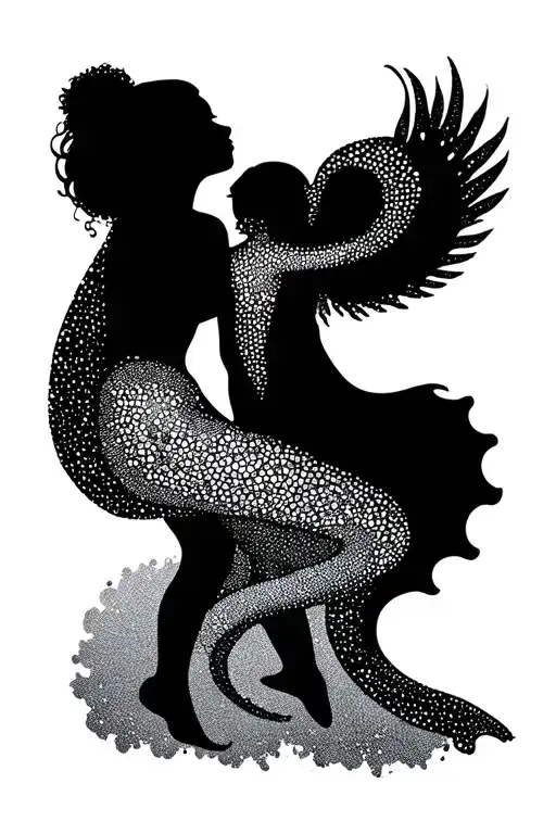 Infinite Love Woman And Child