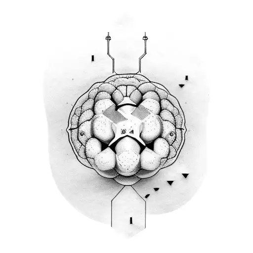 Occipital Lobe Simple Line Art