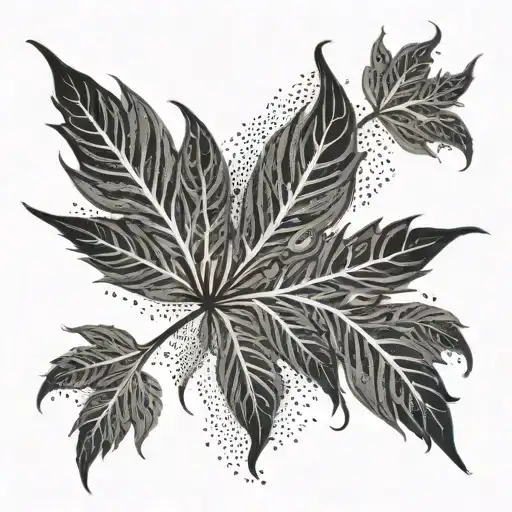 An Abstract Design Of Swirling Smoke Forming Into The Shape Of A Cannabis Leaf