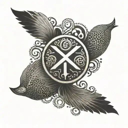 Sigmamale Symbol Integrated With A Parashute Design