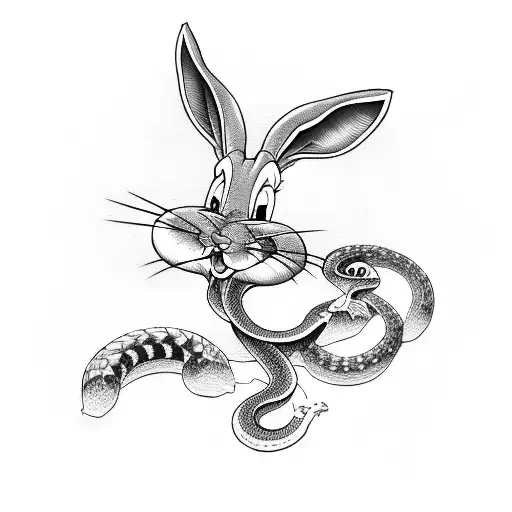 Bugs Bunny With A Snake