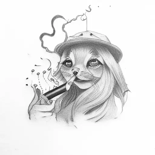 Little Tattoo Three People Smoking