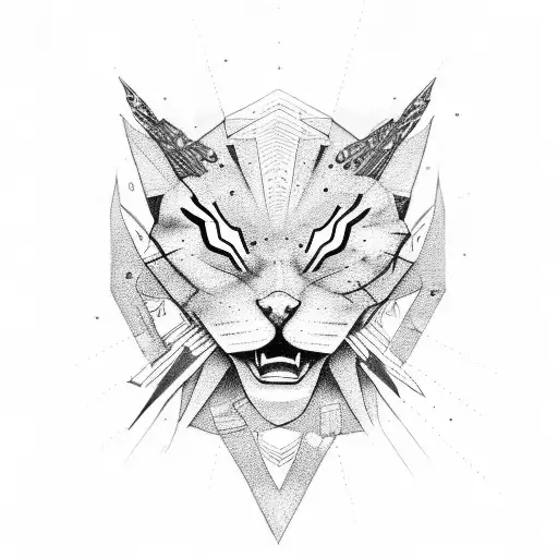 Sleeping Schanauzer Over A Line